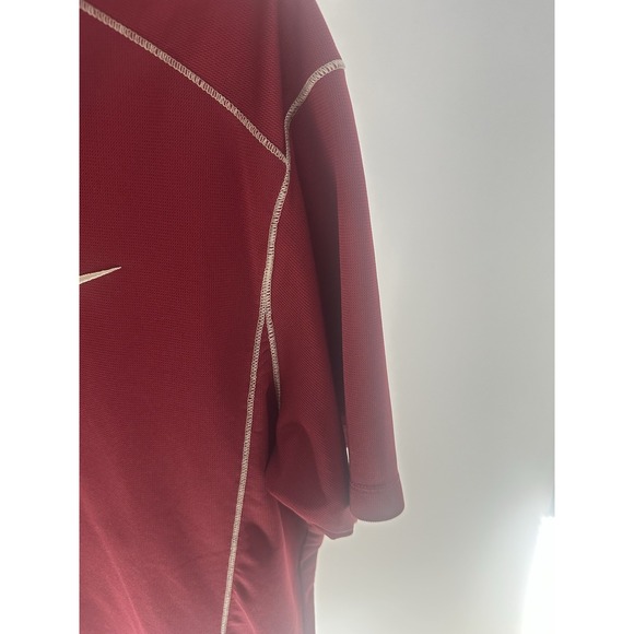 Nike Golf Dri-FIT Polo Shirt Men's XL Short Sleeve Burgundy Polyester - Picture 5 of 8
